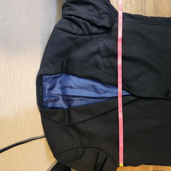 John Varvatos Men's 42L Wool Navy Jacket Made in Portugal RN 90736 - Picture 7 of 12